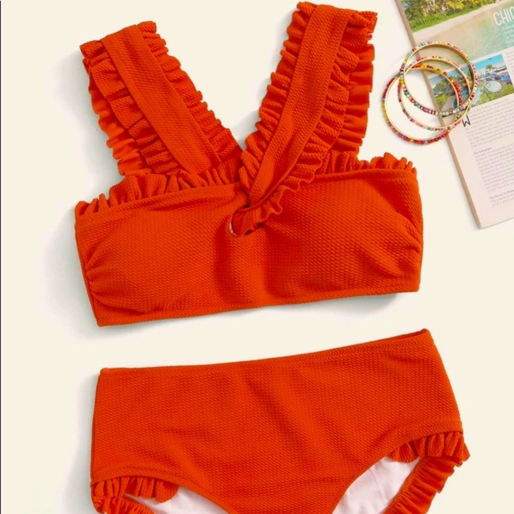 SHEIN Ruffle High Waist Bikini